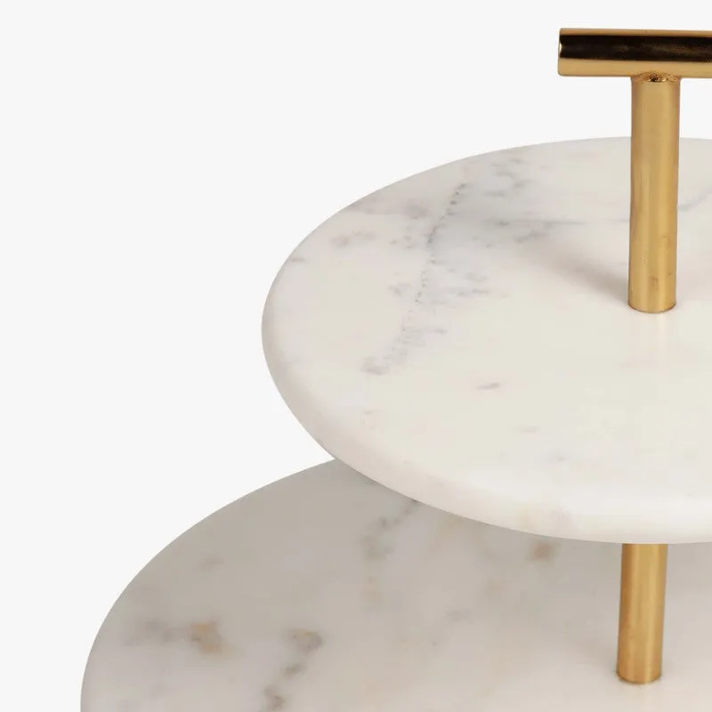Orange Tree Damas Two Tier Cake Stand (Marble,Metal) media 4