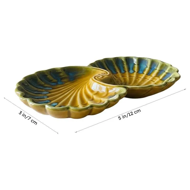 Ceil Ceramic Platter - Blue,Yellow media 9