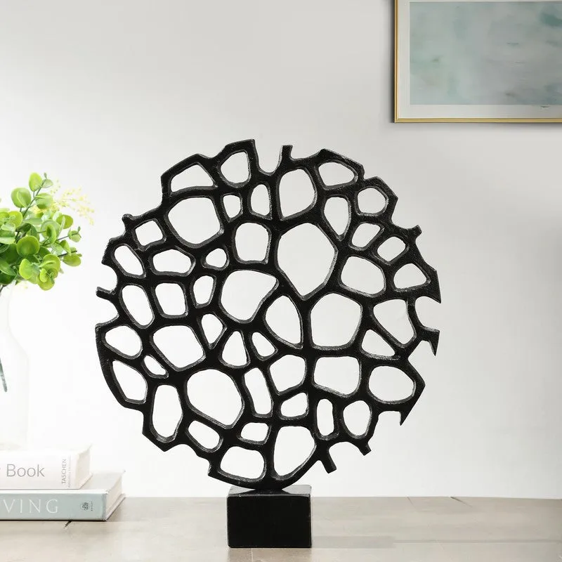 Honeycomb Halo Aluminium Showpiece - Black media 1