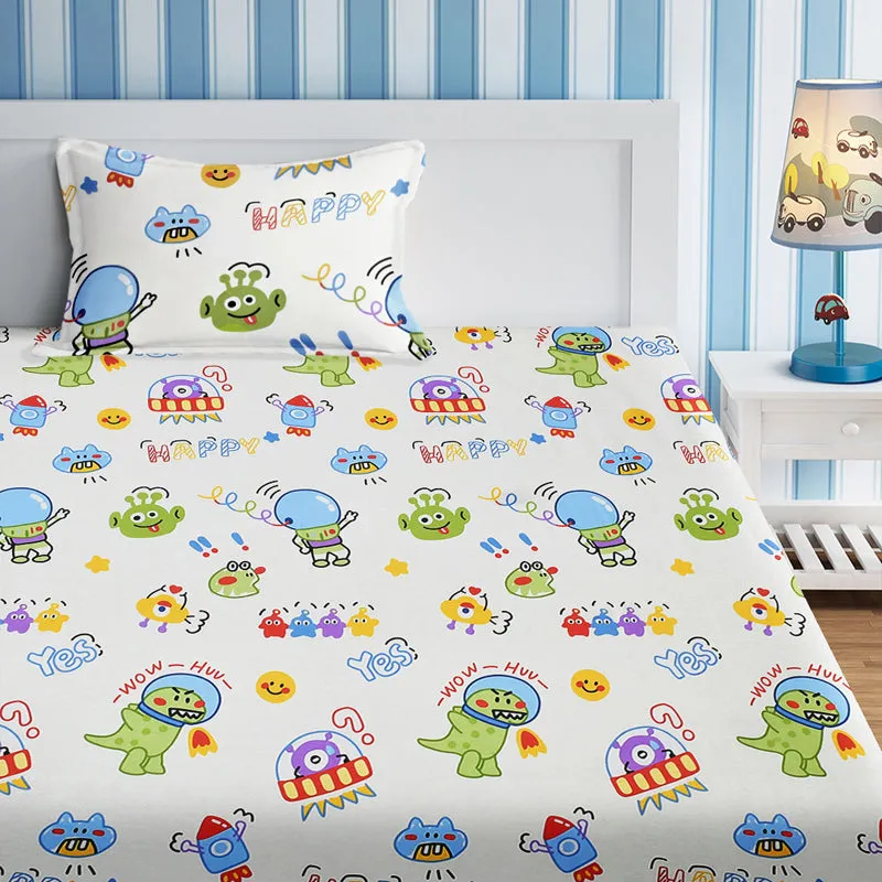 Alien Flight Kids Cotton Bedsheet - 210 TC media 4