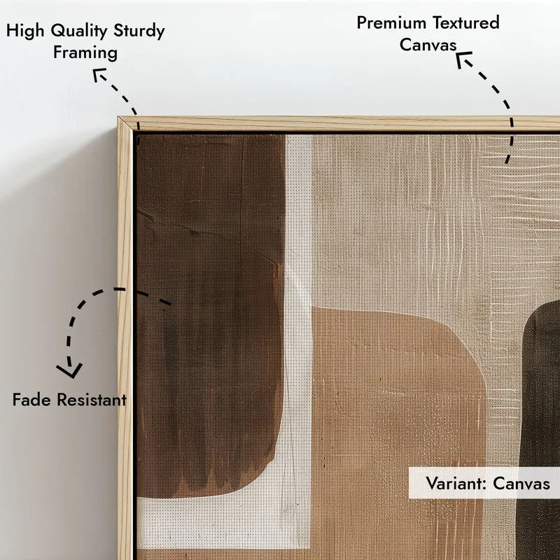 Sienna Sands Framed Canvas Archival Canvas Wall Painting - Natural Brown Frame media 5