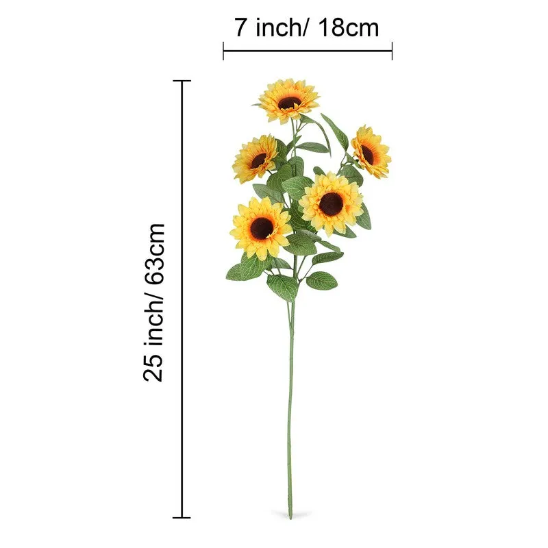 Artificial Sunflower Stick - Set Of Four media 6