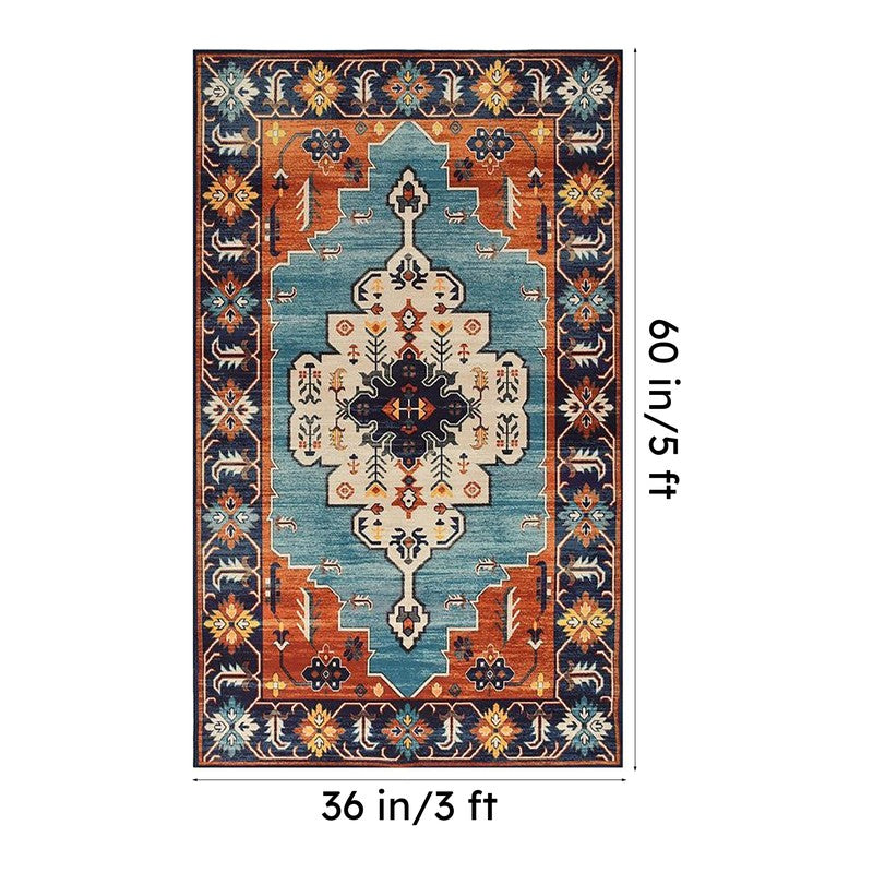 Navira Velvet Rectangle Anti-Skid Carpet media 10