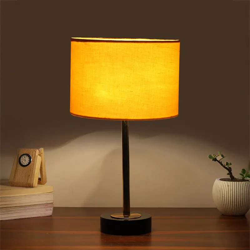 Cotin I Rodin Wooden Table Lamp - Yellow,Gold,Black media 1