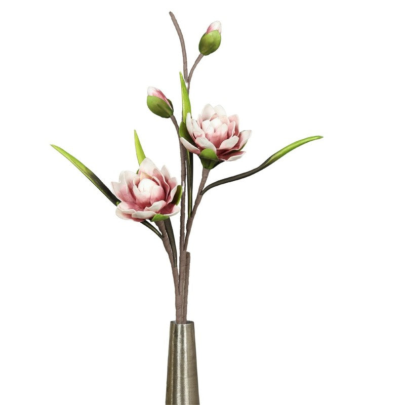 Blossomcharm Artificial Magnolia Foam Flower Stick - Pink media 4