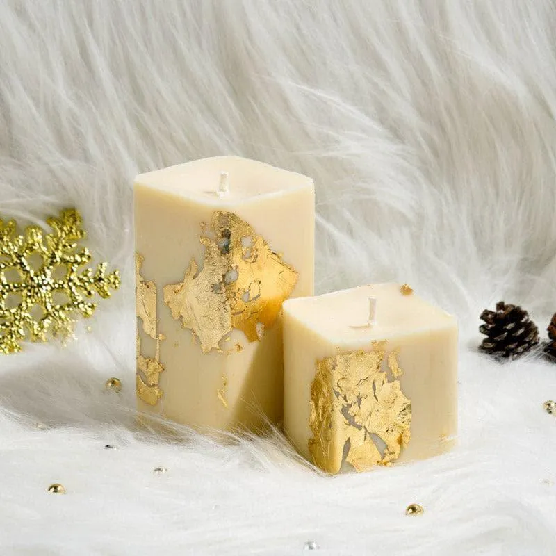 White Gold Love & Kindness- Combo Set of 2 Cinnamon Roll Scented Pillar Candles media 4