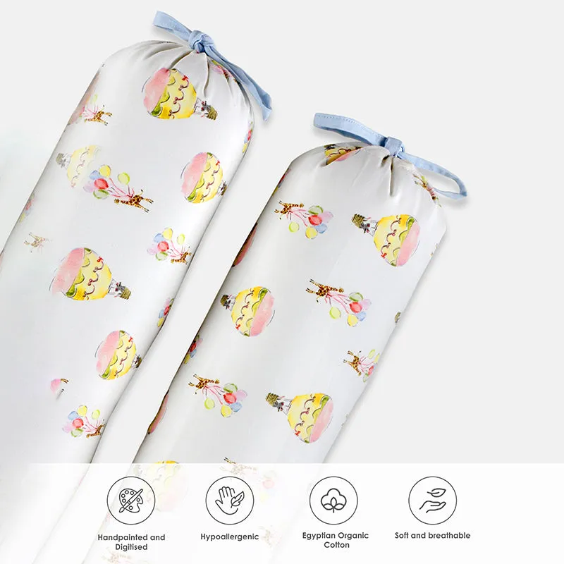 Twirl & Float Egyptian Cotton Bolster Cover (200 TC) - Set Of Two media 9