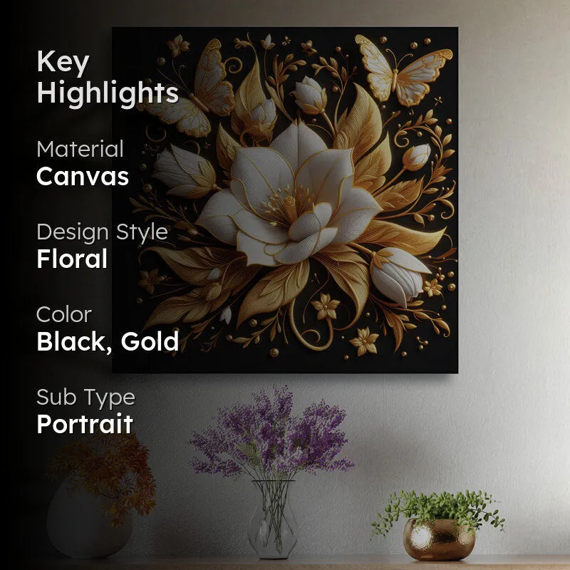 Mana Floral Canvas Wall Painting media 2