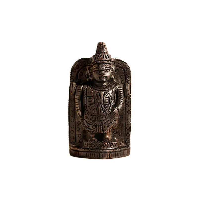 Sri Venkateswara Divine Ebony Wood Idol media 4