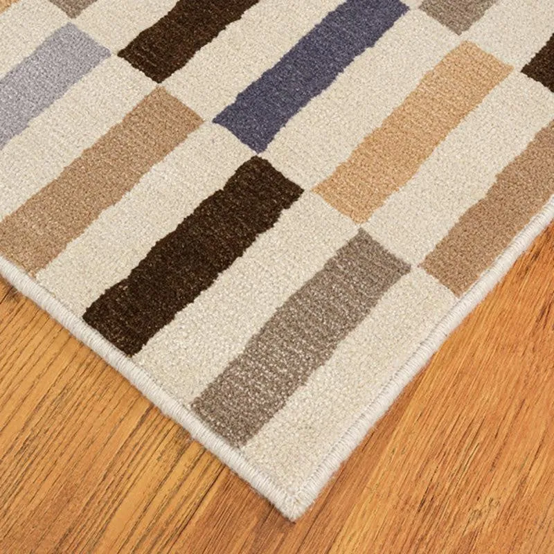 Istari Hand Tufted Geometric Wool & Nylon Carpet - Blue & Beige media 7