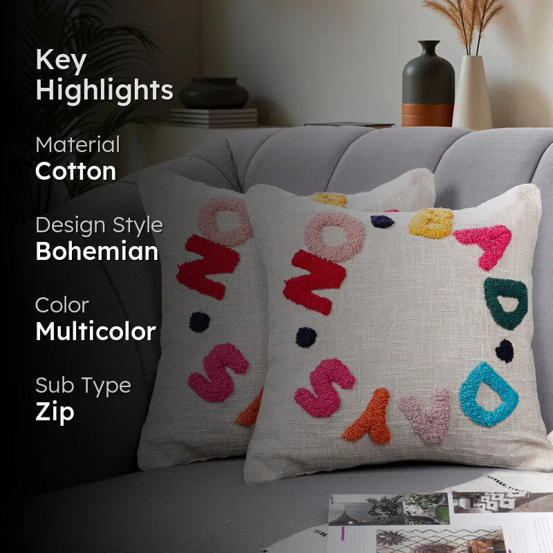 No Bad Days Tufted Cushion Cover Set - Set Of Two media 2