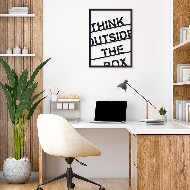 Think Outside The Box Black Iron Wall Accent