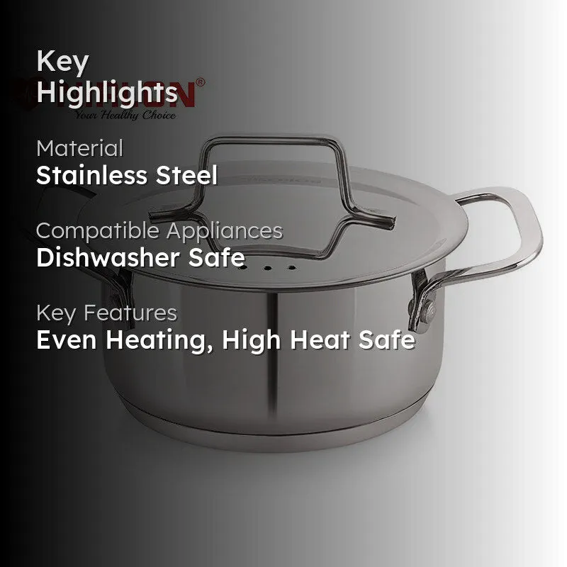 Nirlon Cooking Pot With Lid - 1600 ML/6 Inches media 2