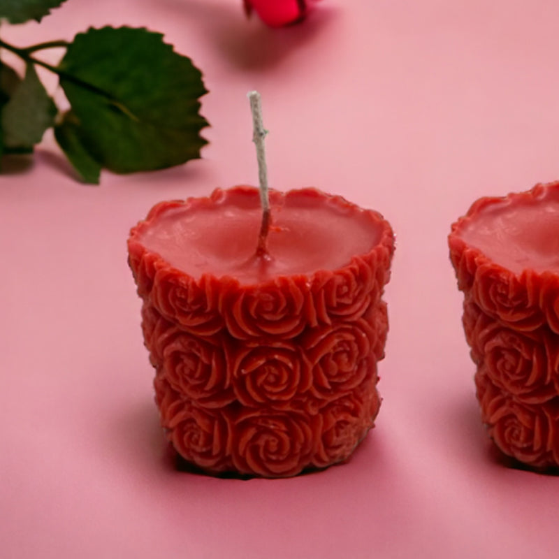 Rostora Rose Scented Candle - Set Of Two media 5