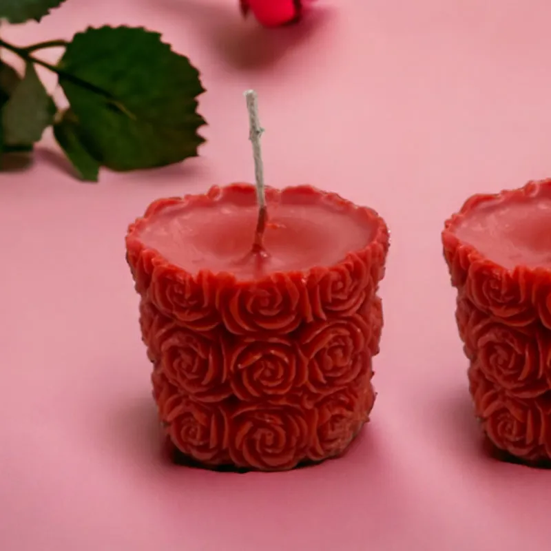 Rostora Rose Scented Candle - Set Of Two media 5