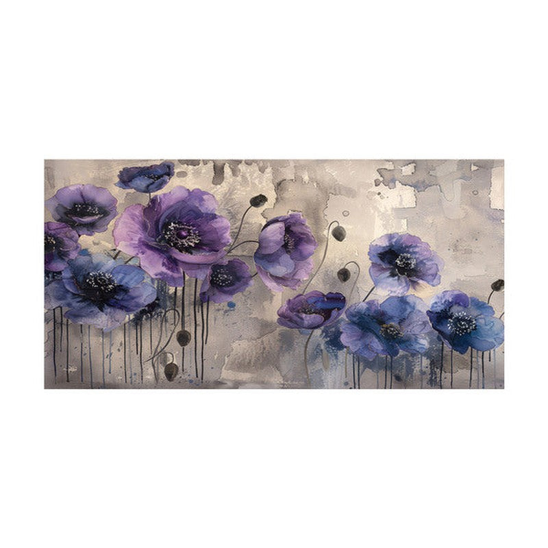 Purple Poppies Wall Painting media 4