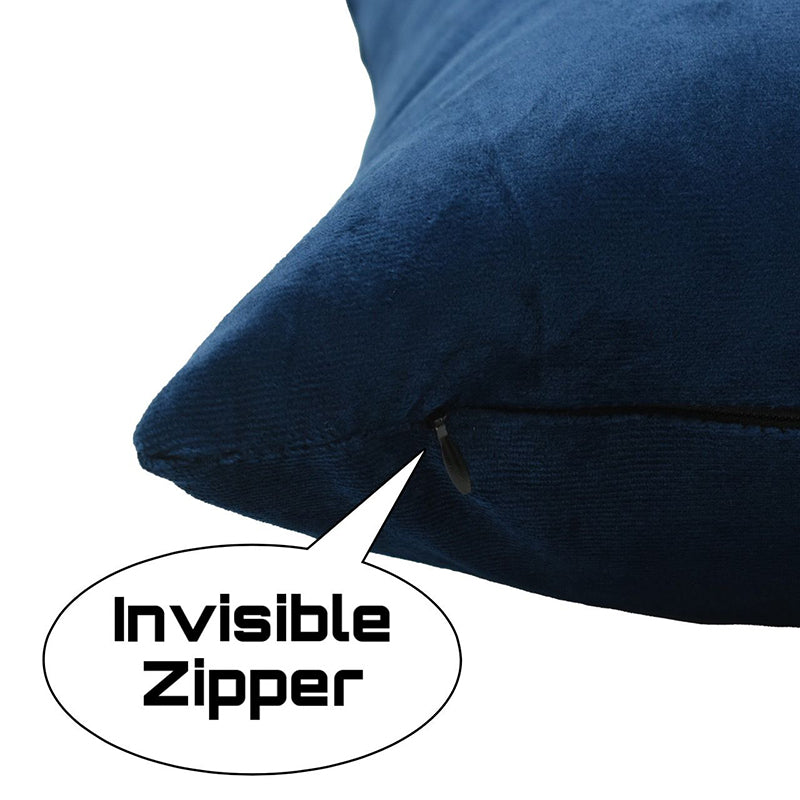 Vintara Velvet Cushion Cover (Blue) - Set Of Five media 5