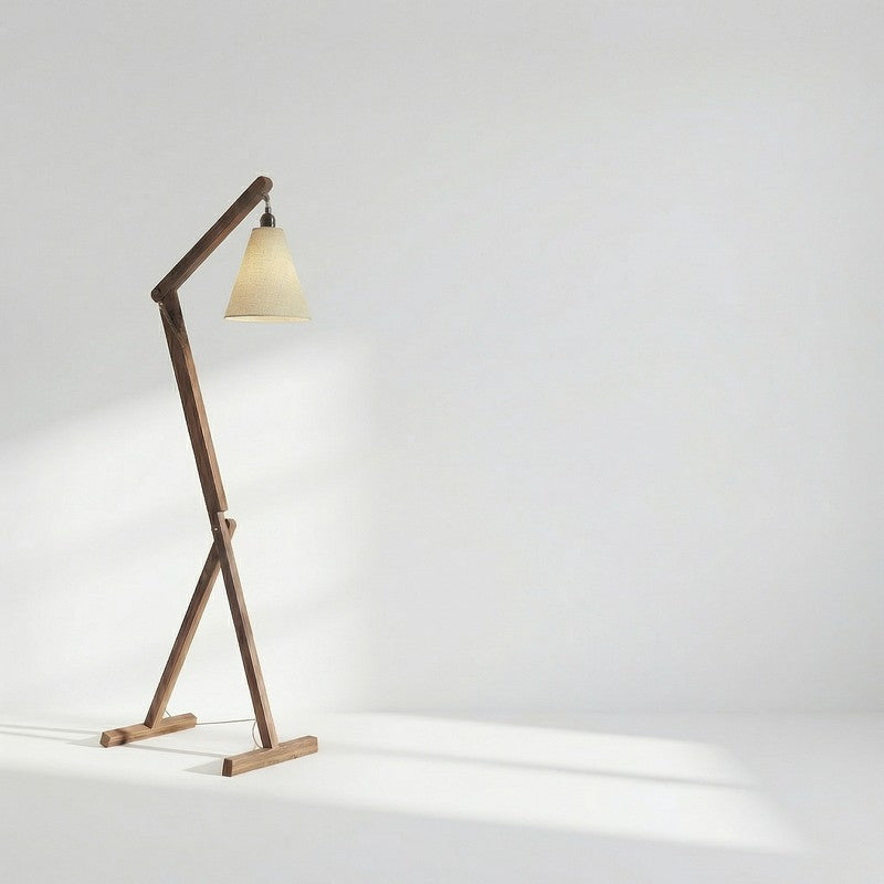 Ixena Arched Wooden Floor Lamp with Fabric Shade media 8