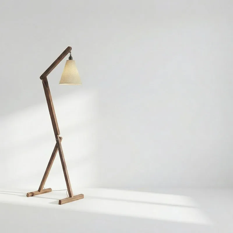 Ixena Arched Wooden Floor Lamp with Fabric Shade media 8