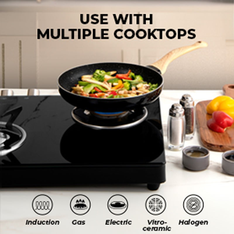 Bergner Induction Safe Frying Pan With Lid - 1400 ml/8 Inches media 5