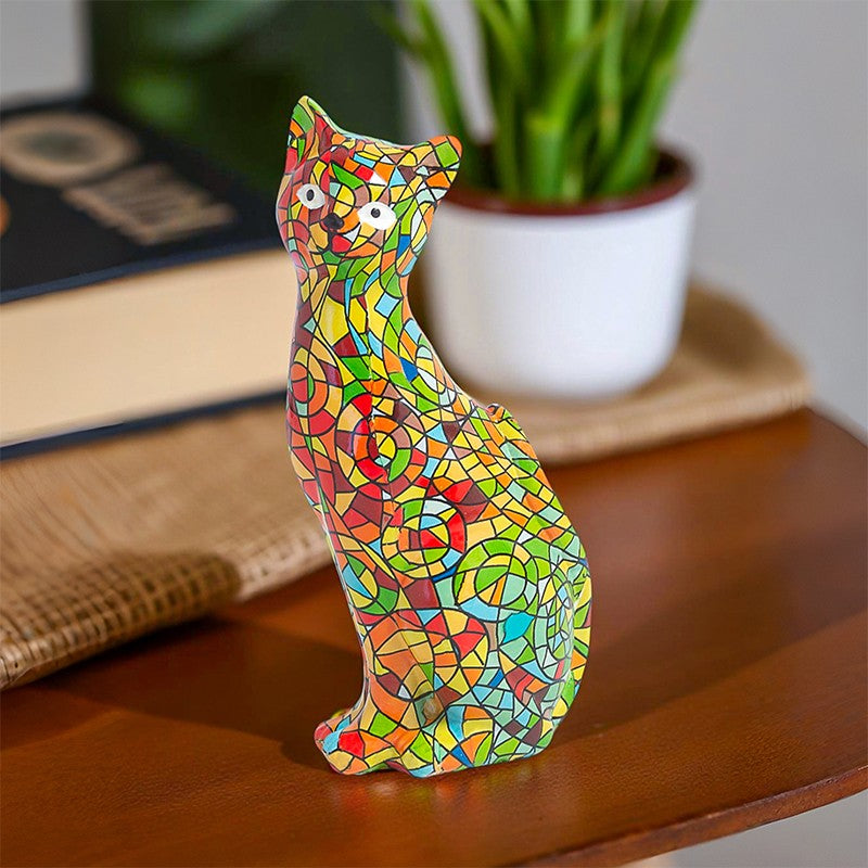 Mosaic Kitten Showpiece - Multicolor media 4