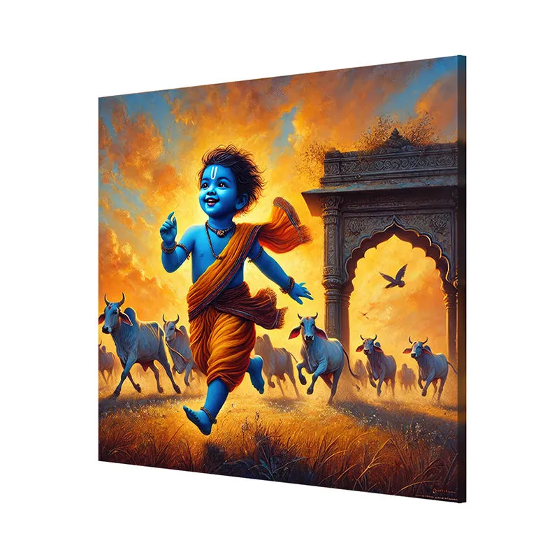 Gokula Krishna Wall Painting media 5