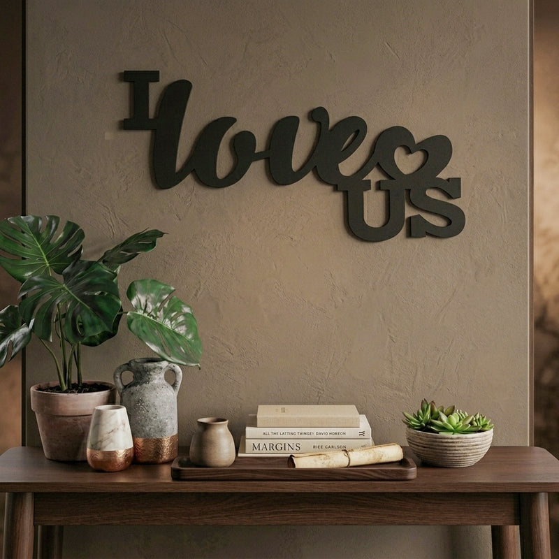 I Love Us MDF Wall Accent media 4