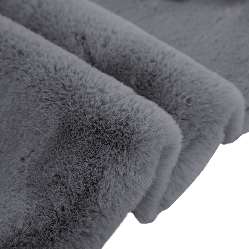 Ruffle Luxe Runner Rug - Grey media 3