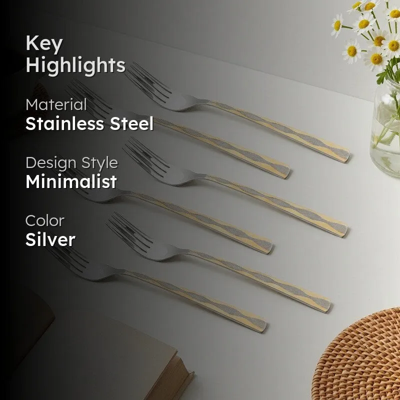 Tosca Stainless Steel Fork - Set of Six media 2