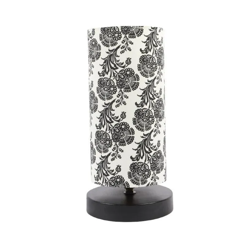 Filigree Torine Fabric Table Lamp - Black,White media 4