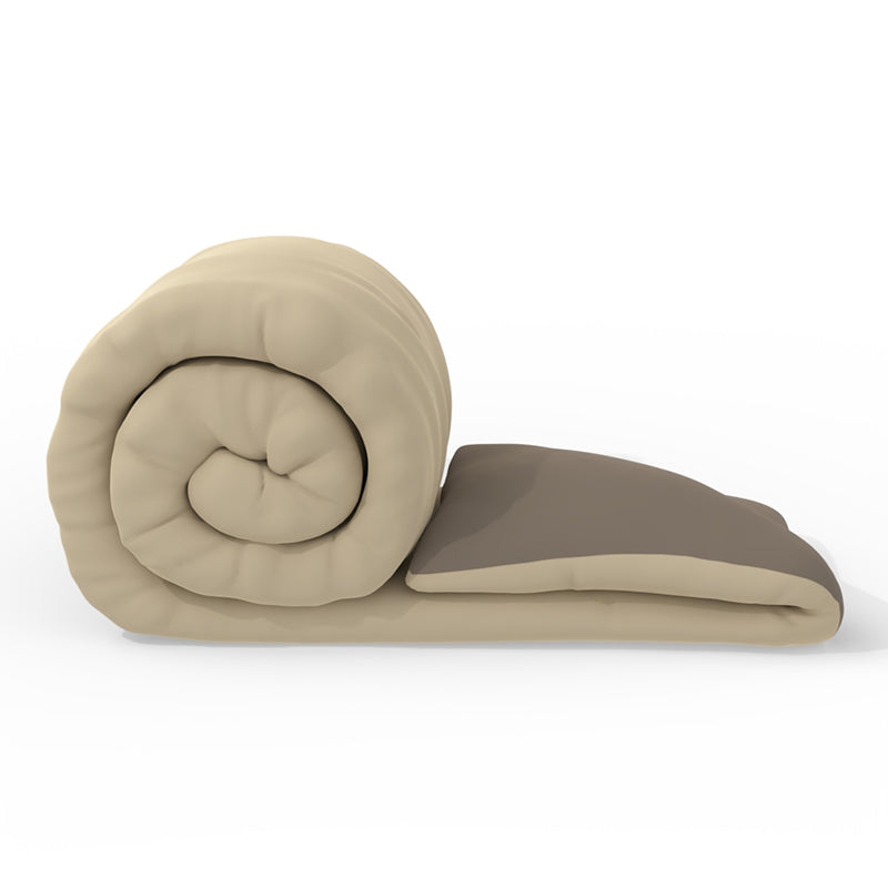 Herbert Reversible Solid Comforter (Beige) - 120 GSM media 7