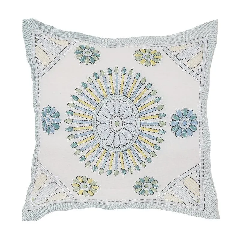 Arunima Diwan Set (Grey & Blue) - Eight Piece Set media 3