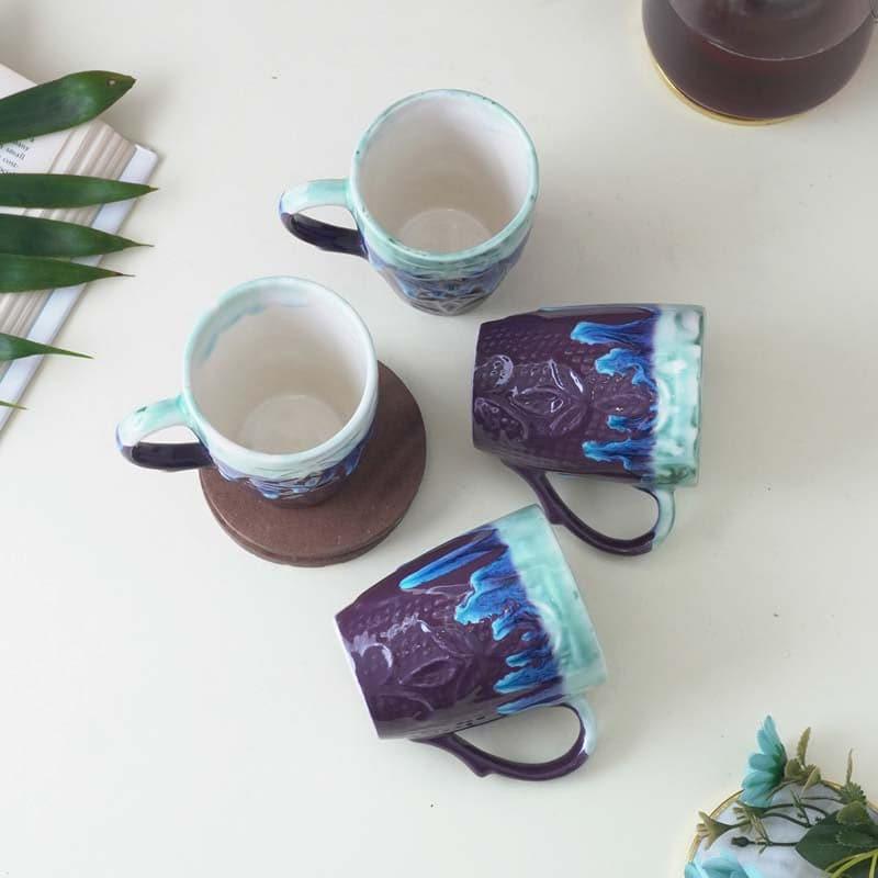 Ocean Ceramic Coffee Mug (300 mL Each) - Set of Four media 3