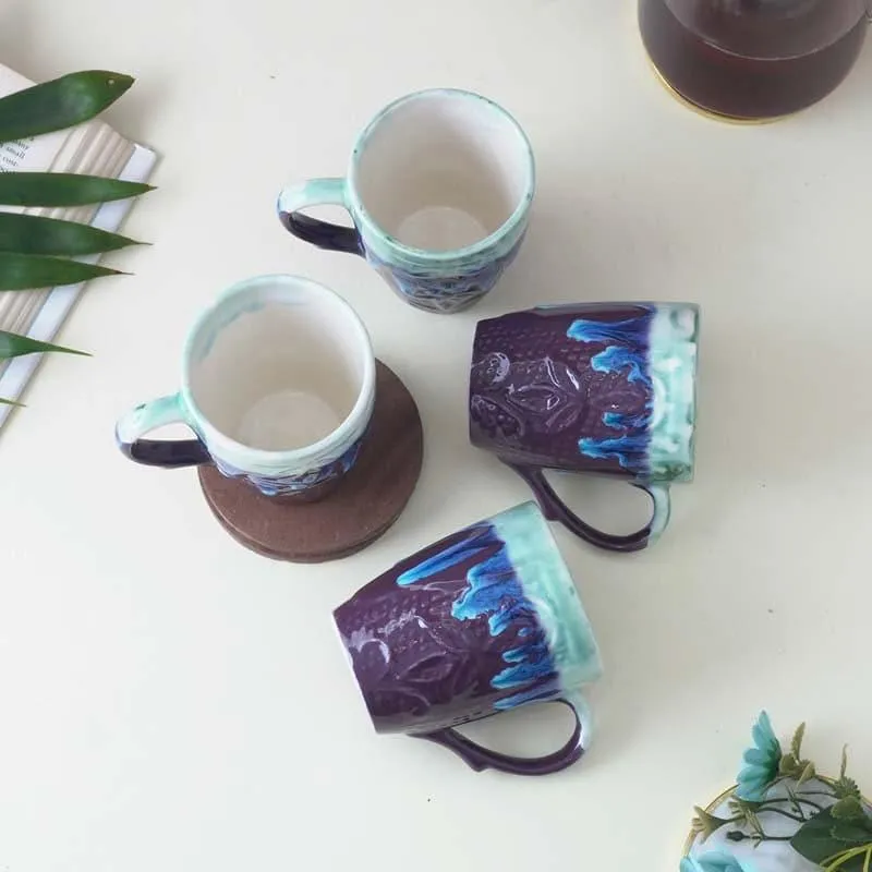 Ocean Ceramic Coffee Mug (300 mL Each) - Set of Four media 3