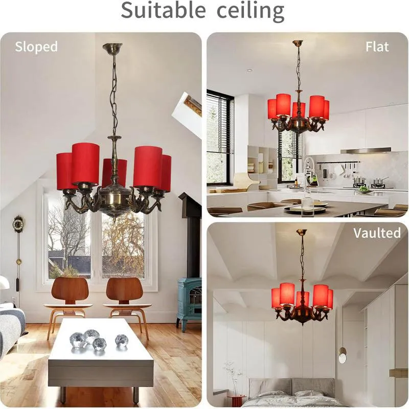Akandha Cylindrical Golden Antique Ceiling Lamp media 5