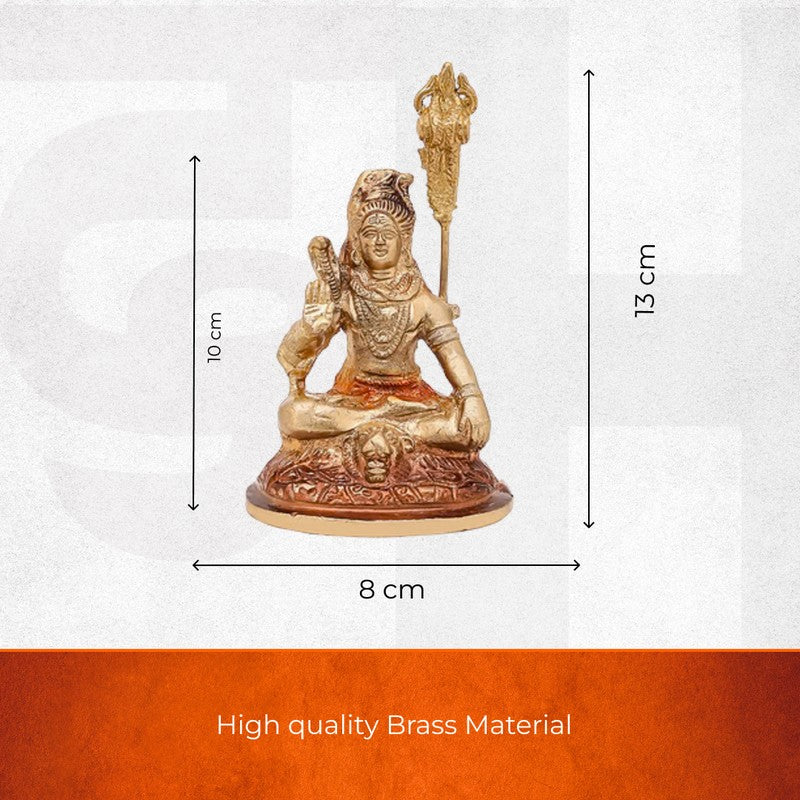 Lord Shiva Divine Brass Idol media 7