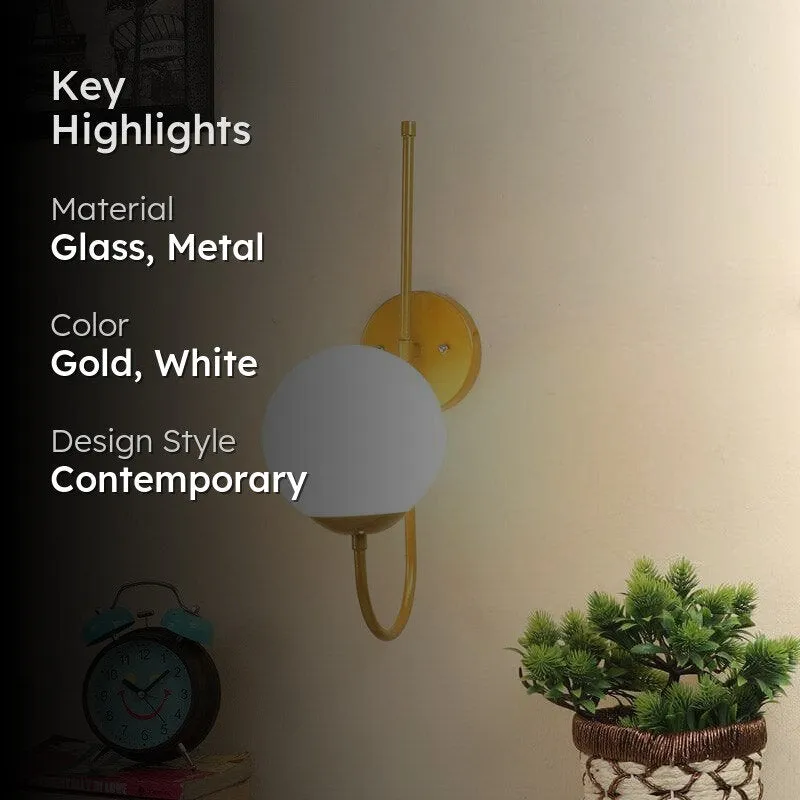 Ottana Moon LED Glass & Metal Wall Lamp media 2