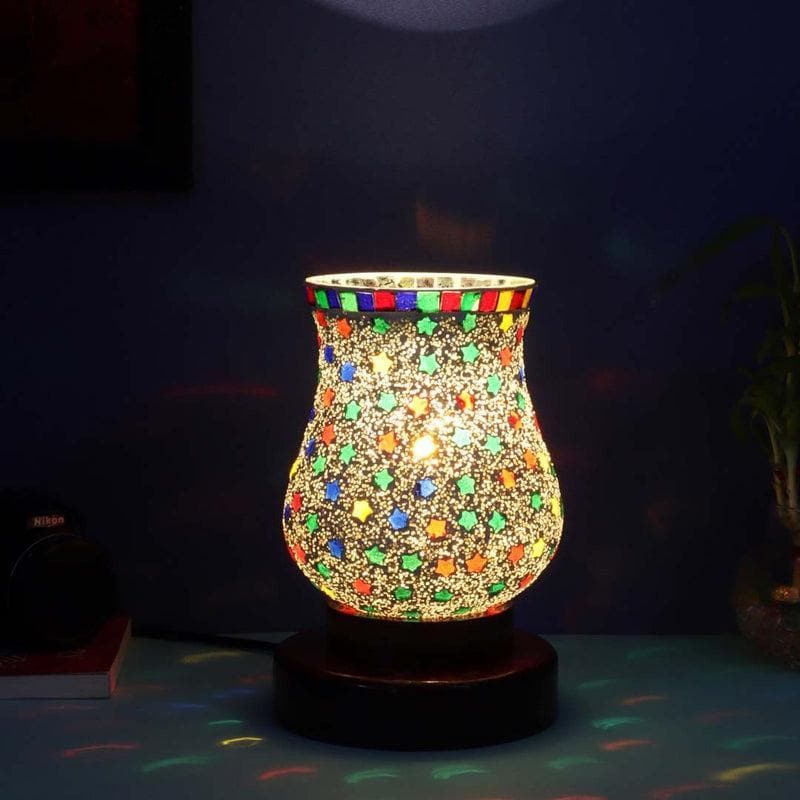 All Stars Mosaic Glass Table Lamp - Multicolor
