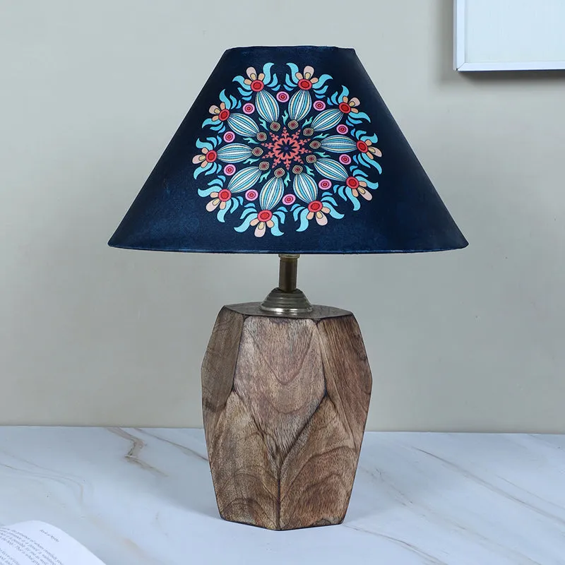 Toile Printed Mango Wood Table Lamp - Multicolor media 3