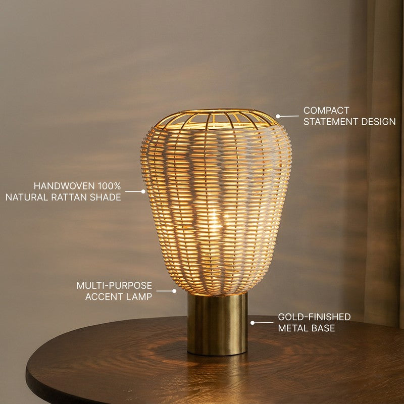 Fig Living Urban Rustica Metal Table Lamp - Beige media 10
