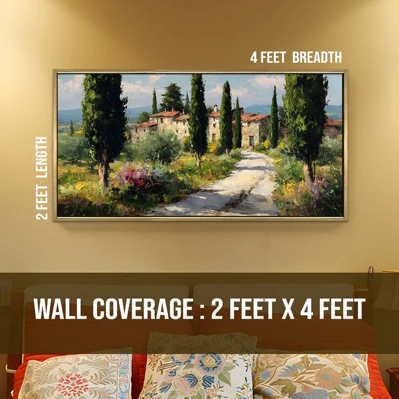 Cypress Path Canvas Wall Painting With Frame media 9