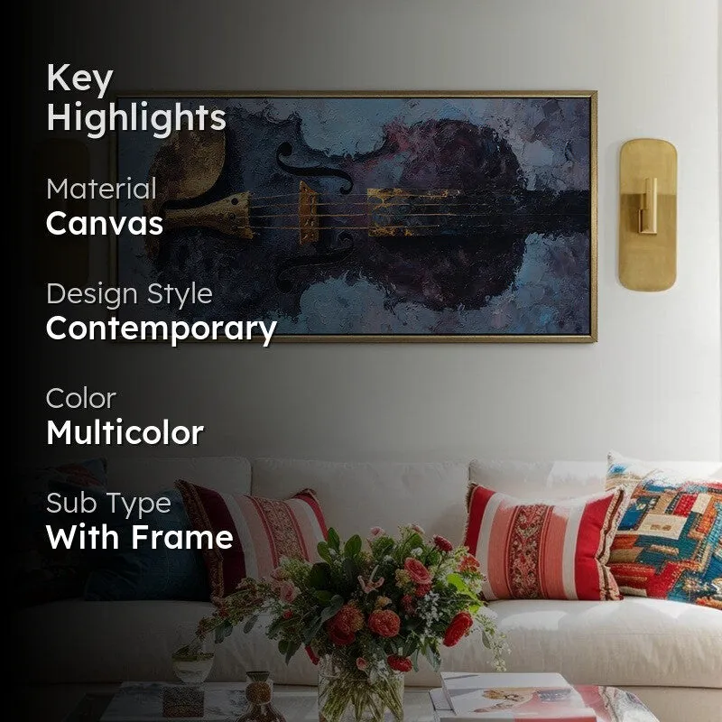 Indigo Strings Canvas Wall Art media 2