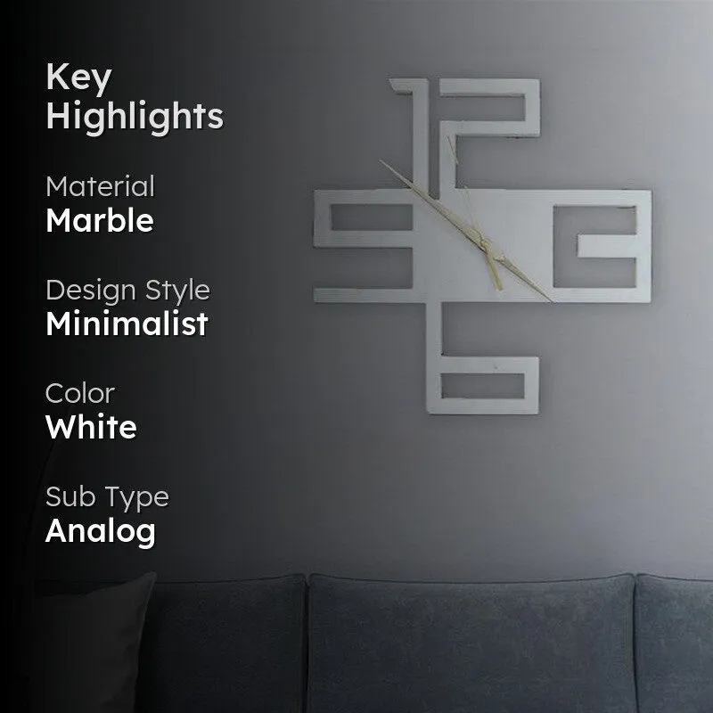 Enchanto Marble Wall Clock media 2