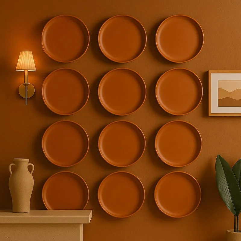 Terrya Handcrafted Terracotta Wall Plate - Set Of Twelve media 6
