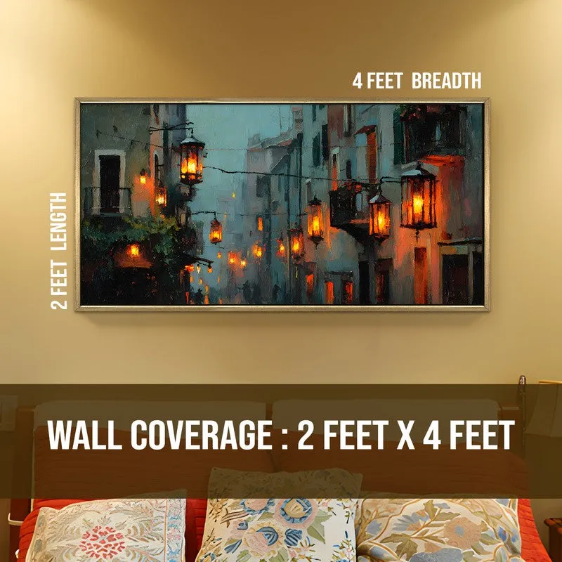 Evening Glow Canvas Wall Painting With Frame media 9