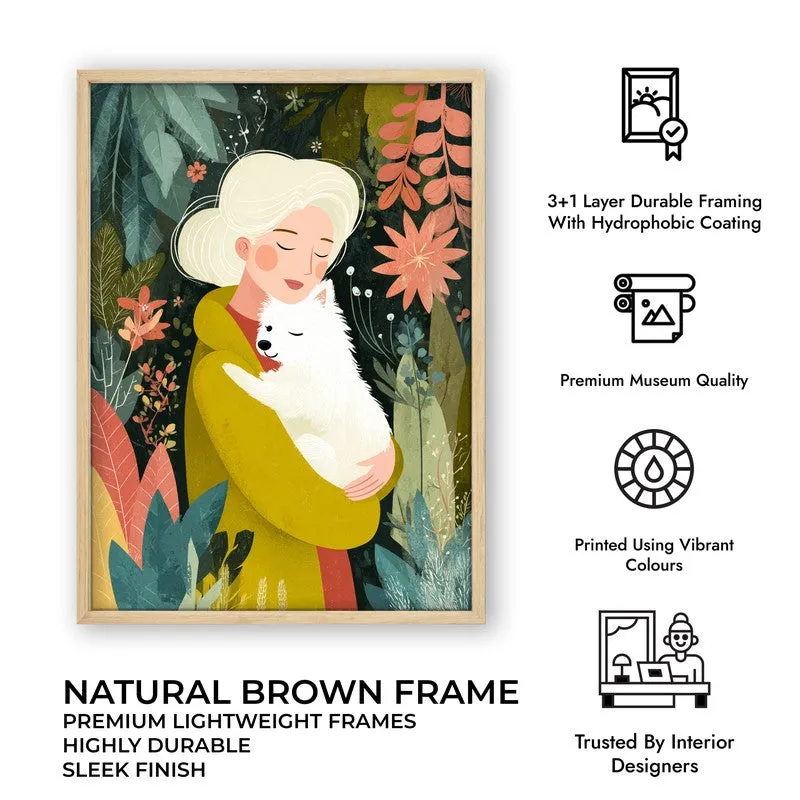 Elowyn Canvas Wall Painting With Brown Frame media 10