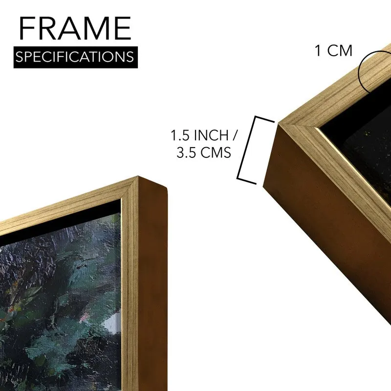 Golden Gathering Canvas Wall Painting With Frame media 8
