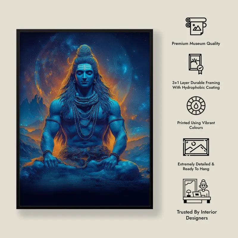 Peaceful Mahadev Meditating I Archival Paper Wall Art media 8