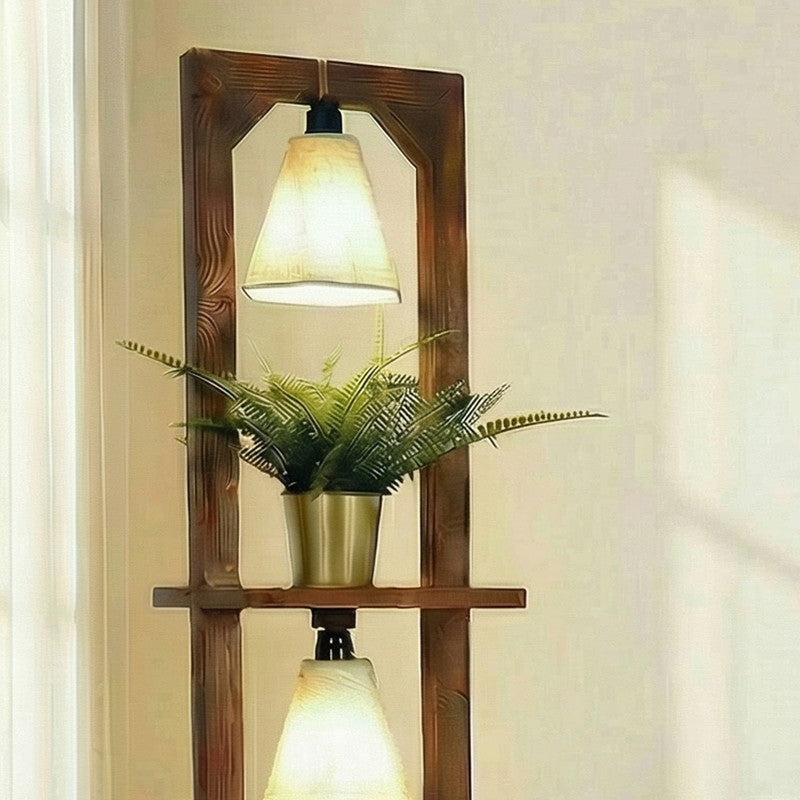 Julep Shelf Jute And Wooden Floor Lamp media 4