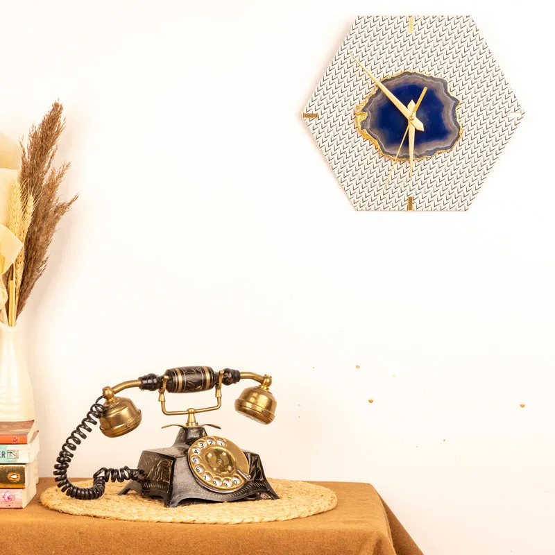 Vertix MDF Wall Clock - Hexagon media 1